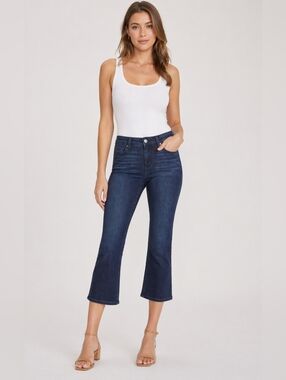 Paige Skyline Boot Crop Jeans Dark Wash Capri Flare 29